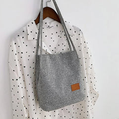 Women Flax Beach Shoulder Bag Large Capacity Totes