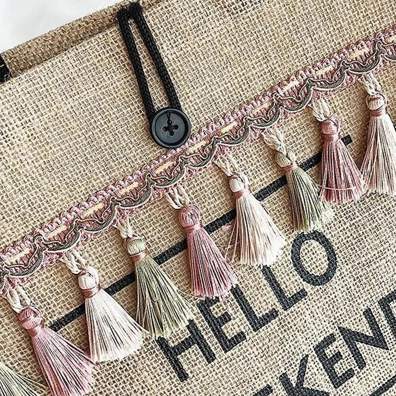 Women Summer Beach Bags Large Capacity Lady Tassel Shoulder Bag