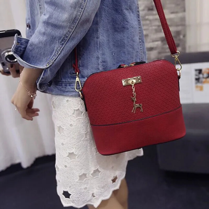 Women Summer Crossbody Bag Small PU Messenger Shoulder Clutch Purse Bag