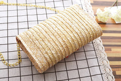 Women Summer Mini Straw Beach Tote Crossbody Bag Woven Handbag Clutch