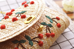 Women Summer Mini Straw Beach Tote Crossbody Bag Woven Handbag Clutch