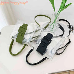 Women Summer Clear Armpit Bag Transparent Underarm Tote