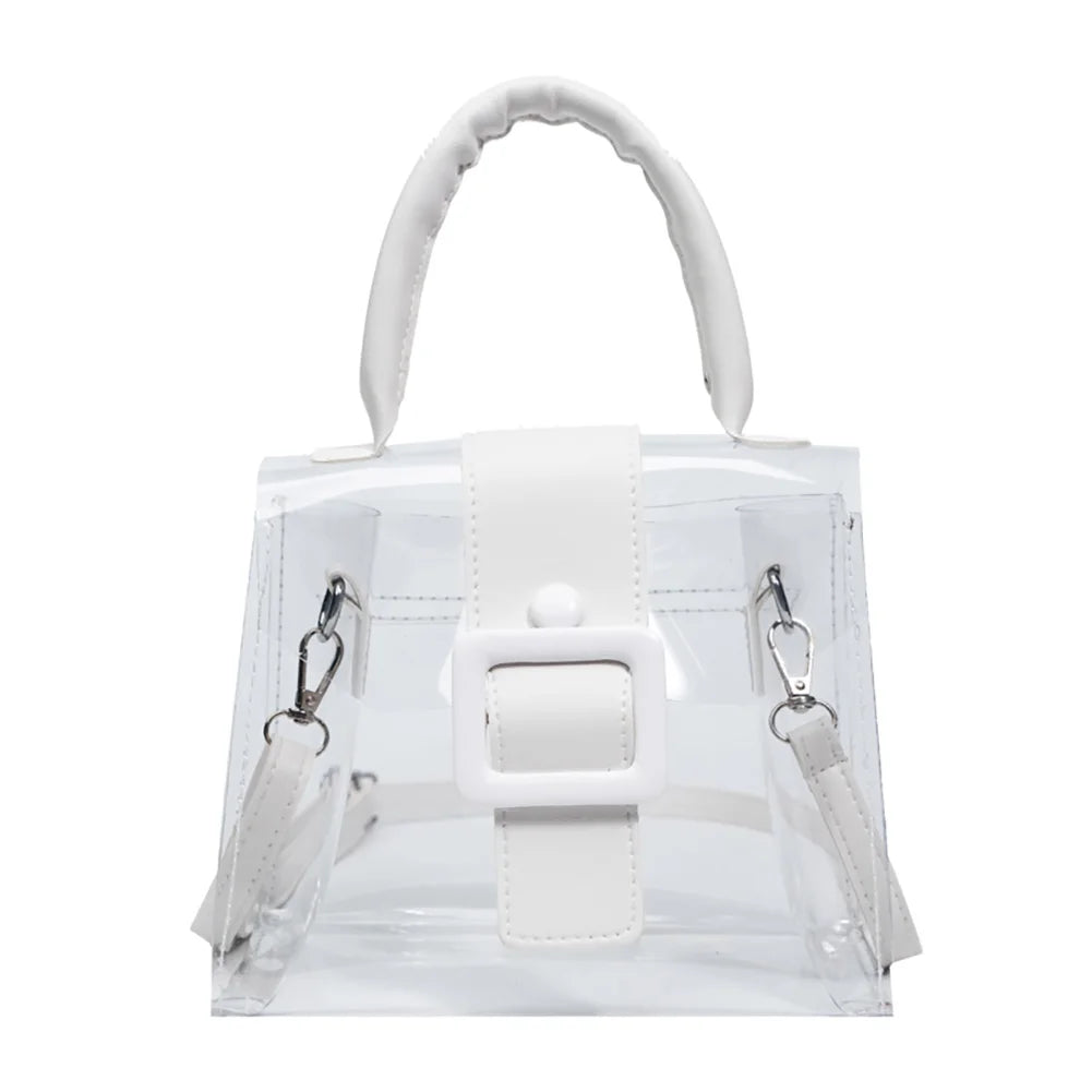 Women Summer PVC Clear Armpit Bags Ladies Pure Transparent Underarm Tote