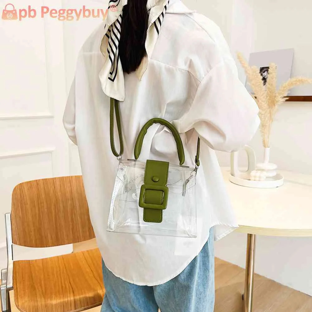 Women Summer Clear Armpit Bag Transparent Underarm Tote