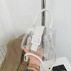 Women Summer PVC Clear Armpit Bags Ladies Pure Transparent Underarm Tote
