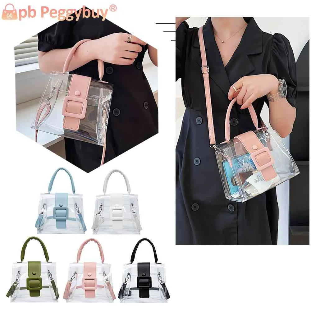 Women Summer Clear Armpit Bag Transparent Underarm Tote
