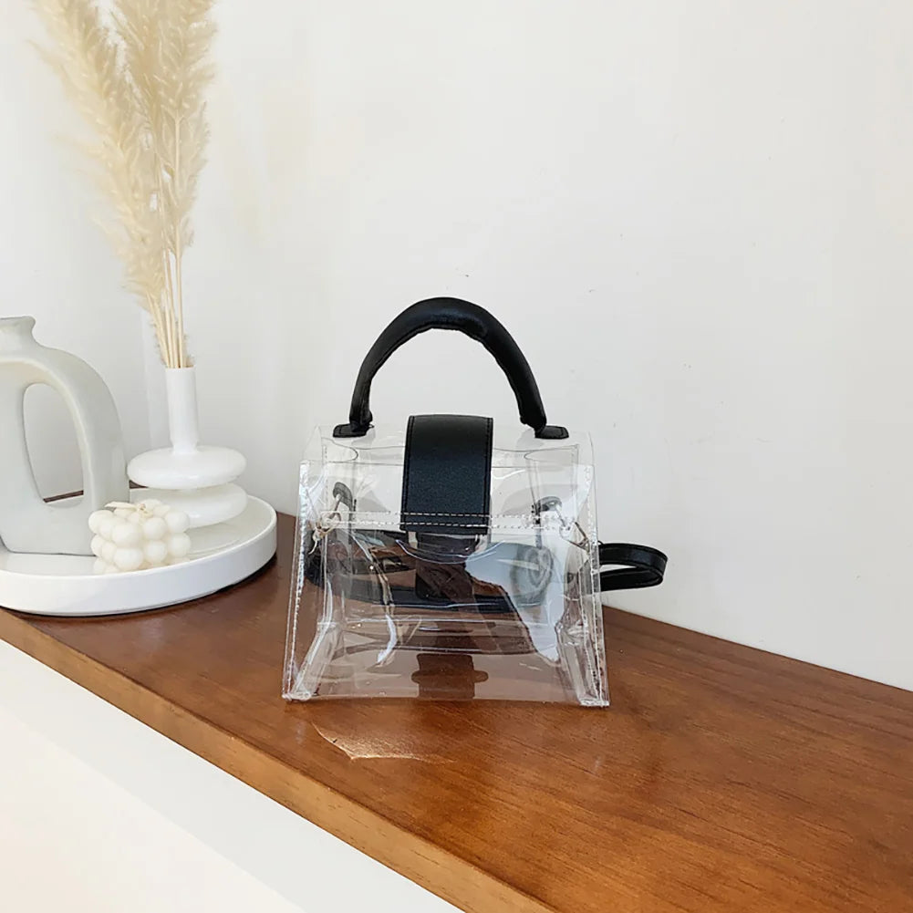 Women Summer Clear Armpit Bag Transparent Underarm Tote