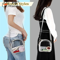 Women Summer PVC Clear Shoulder Armpit Bags Ladies Casual Transparent Tote