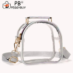 Women Summer PVC Clear Shoulder Armpit Bags Ladies Casual Transparent Tote