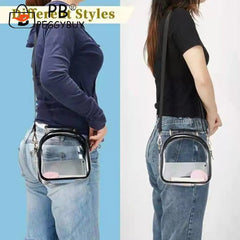 Women Summer PVC Clear Shoulder Armpit Bags Ladies Casual Transparent Tote