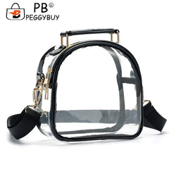 Women Summer PVC Clear Shoulder Armpit Bags Ladies Casual Transparent Tote