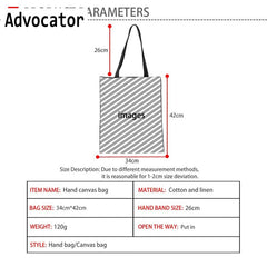Women Supermarket Shopping Bag Large Canvas Tote Bag