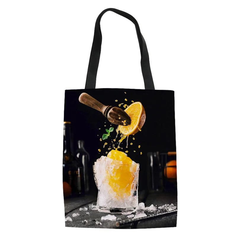 Women Supermarket Shopping Bag Large Canvas Tote Bag