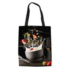 Women Supermarket Shopping Bag Large Canvas Tote Bag