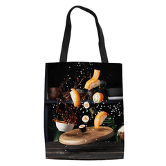 Women Supermarket Shopping Bag Large Canvas Tote Bag