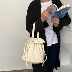 Women Ruffles Bucket Bag Shoulder Bags
