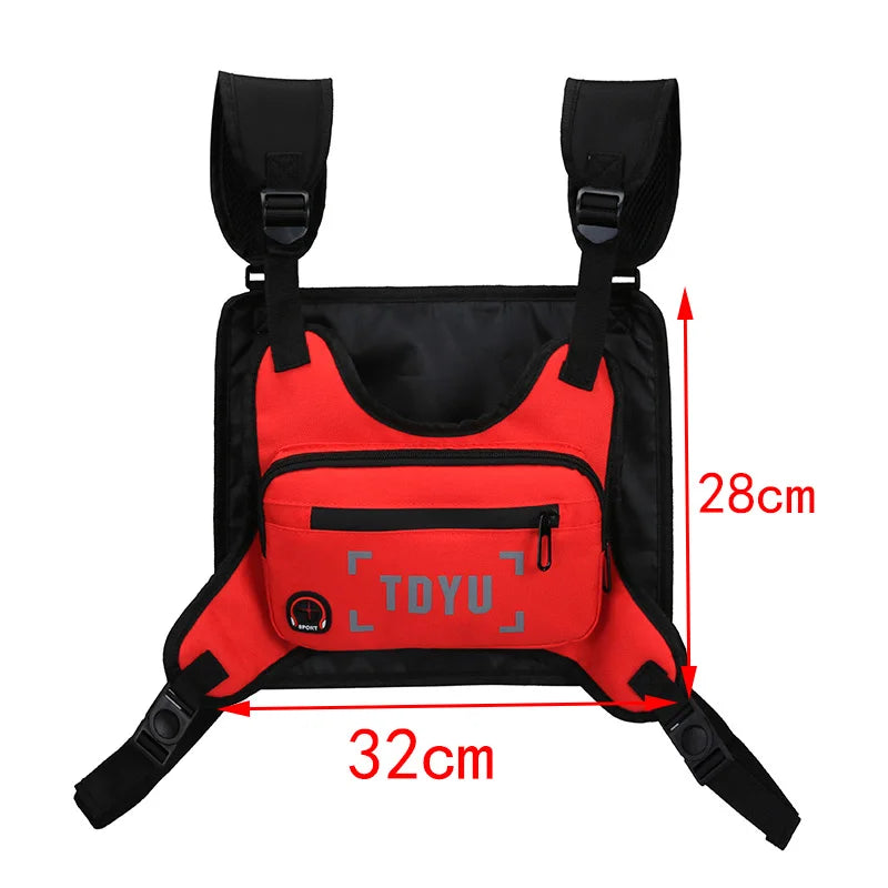 Tactical Vest Bag Unisex Chest Rig Bag Streetwear Waistcoat Packs