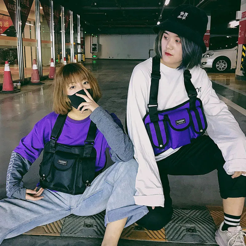 Women Tactical Waist Bag Chest Rig Bags Hip Hop Streetwear Unisex