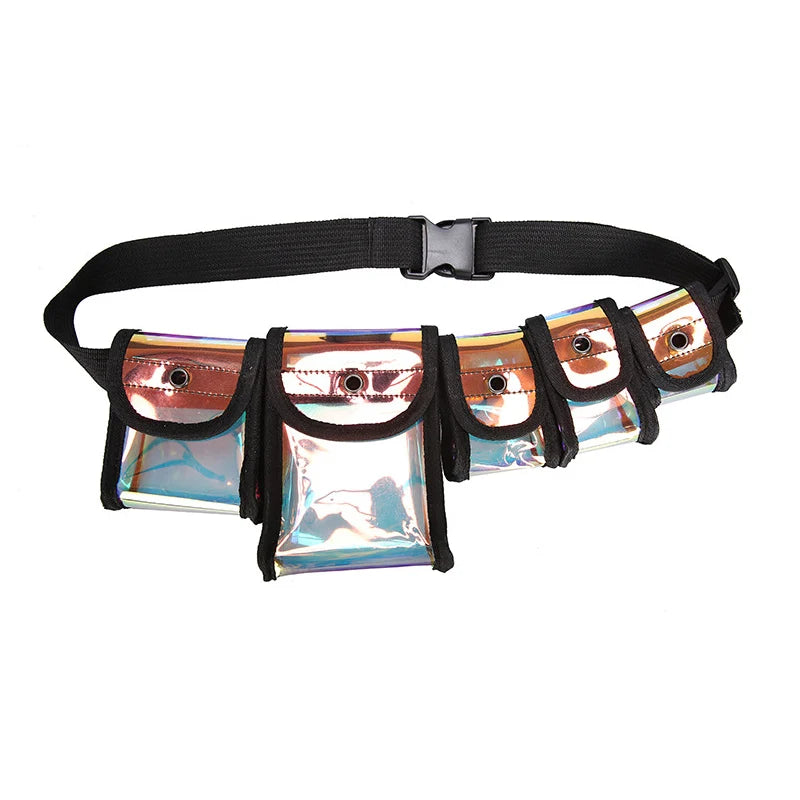 Women Tactical Waist Bag Belt Fanny Bag Female Belt Geometric Waist Packs