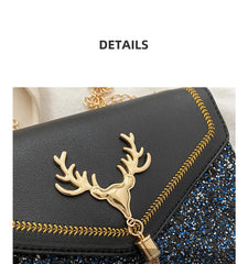 Women Tassel Deer Handbags Shoulder Bag Ladies Female Handbag Phone Purse