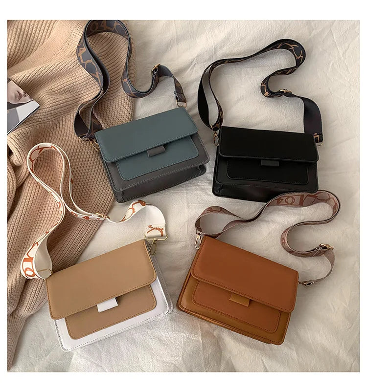 Women Shoulder Bags Contrasting Colors Messenger Bags Square Bags