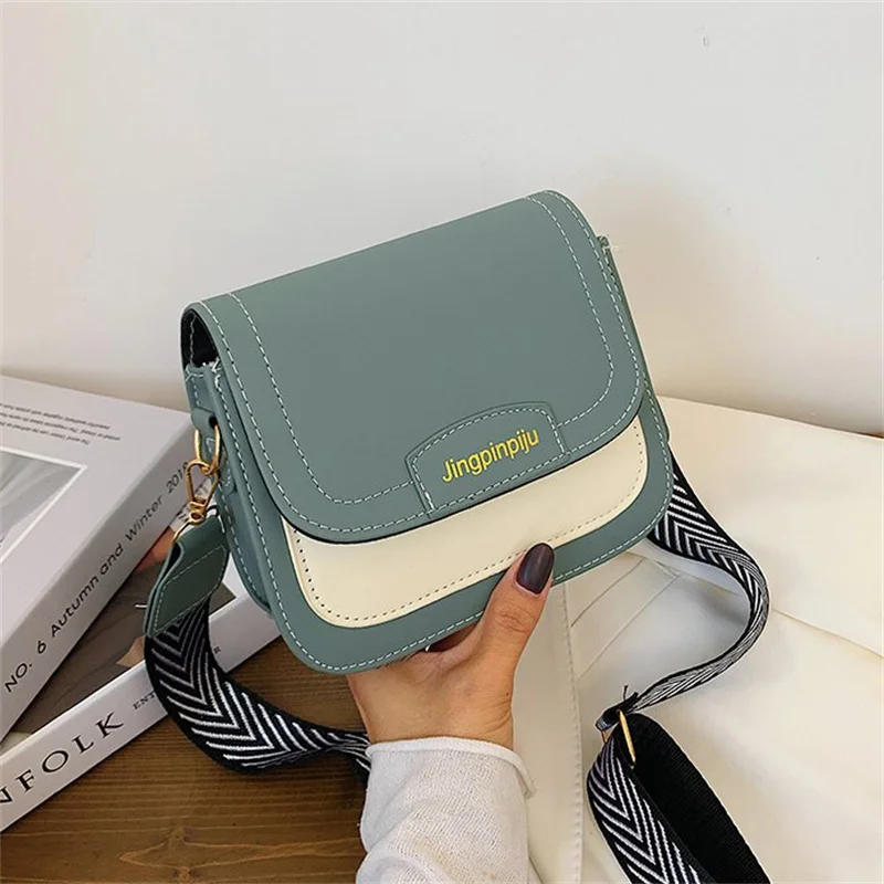 Textured Shoulder Bags Contrasting Colors Messenger Bags for Women