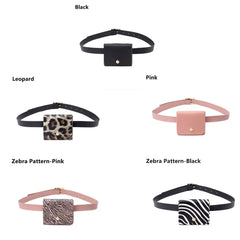 Women Thin Waist Bag Belt Bag Female High Flap Leather Fanny Pack