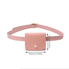 Women Thin Waist Bag Belt Bag Female High Flap Leather Fanny Pack