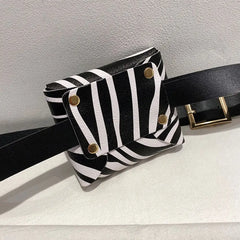 Women Thin Waist Bag Belt Bag Female High Flap Leather Fanny Pack