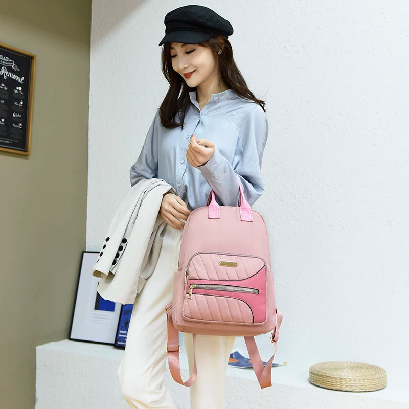 Women Waterproof Oxford Backpack School Bags Large Capacity Rucksack