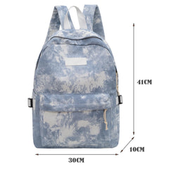 Tie Dye Print Backpack Preppy Style Large Rucksack Handbags