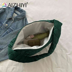 Women Top Handle Bag Autumn Winter Crossbody Satchel Quilted Rhombus