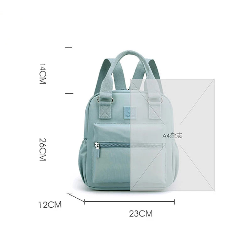 Waterproof Nylon Top-Handle Backpack for Girls