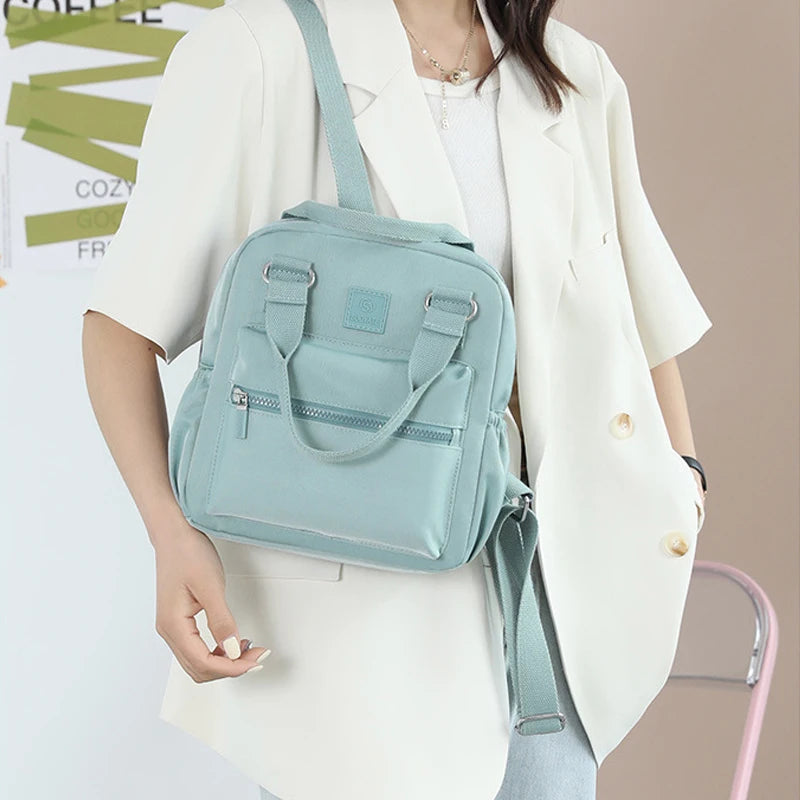 Waterproof Nylon Top-Handle Backpack for Girls