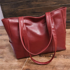 Women Top-handle Bags PU Leather Tote Bag Large Capacity Shoulder Bags