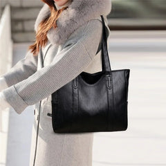 Women Top-handle Bags PU Leather Tote Bag Large Capacity Shoulder Bags