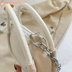 Women Top-handle Bags Oxford Cloth Ladies Casual Chain Small Tote