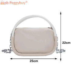 Women Top-handle Bags Oxford Cloth Ladies Casual Chain Small Tote