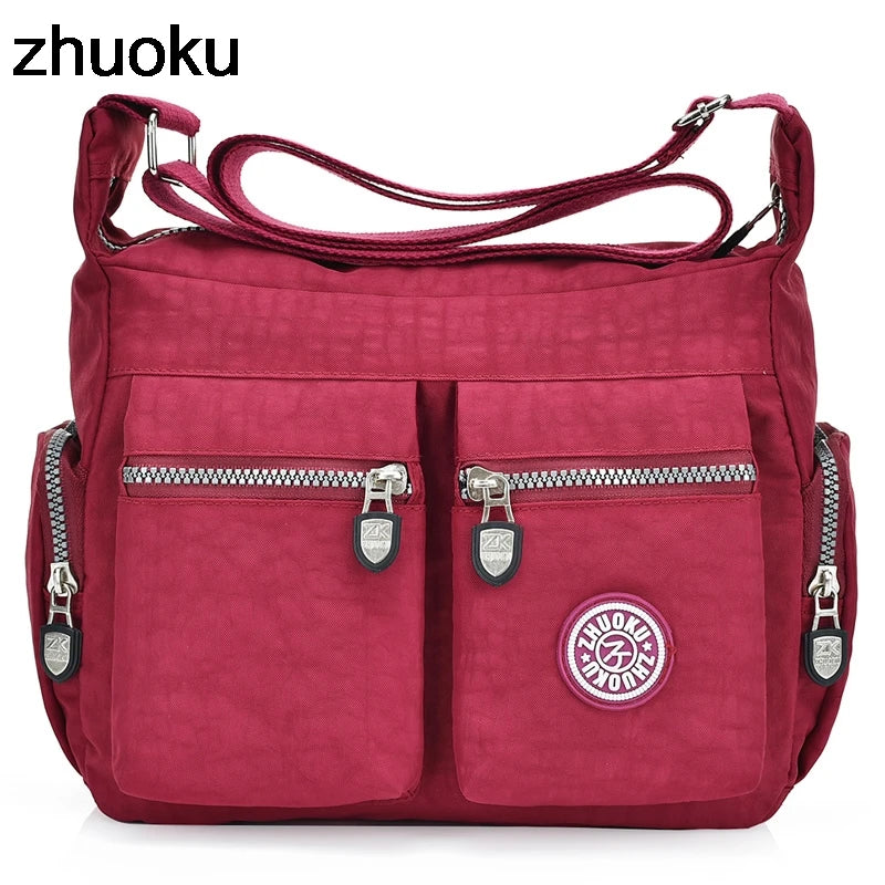 Women Top-handle Shoulder Bag Nylon Casual Tote Crossbody Messenger Bags