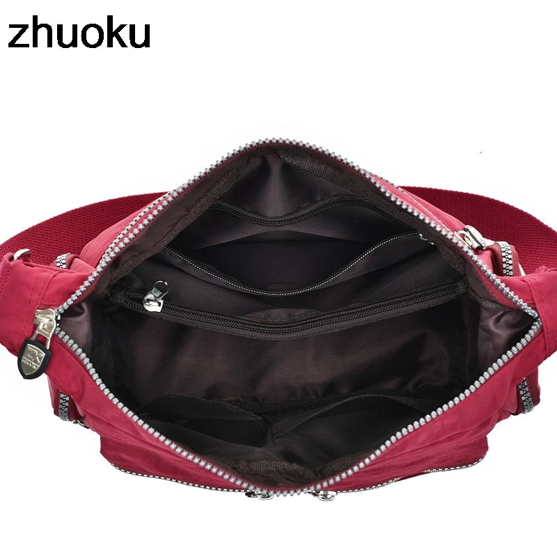 Women Top-handle Shoulder Bag Nylon Casual Tote Crossbody Messenger Bags