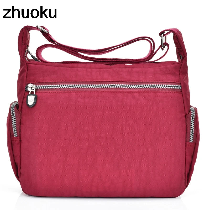 Women Top-handle Shoulder Bag Nylon Casual Tote Crossbody Messenger Bags