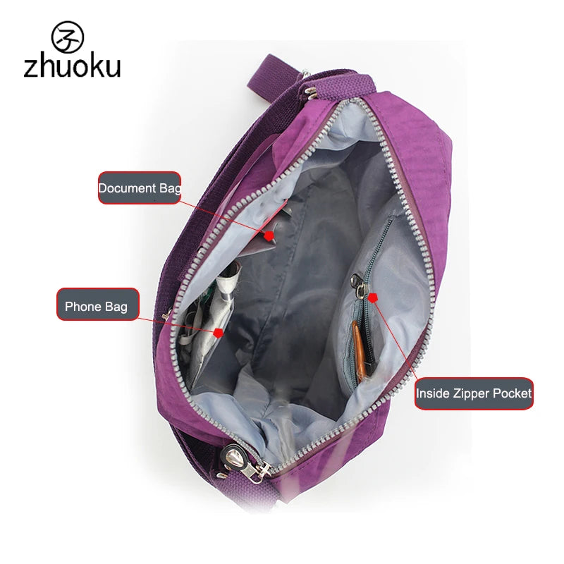 Women Nylon Shoulder Bag Casual Tote Messenger Bags
