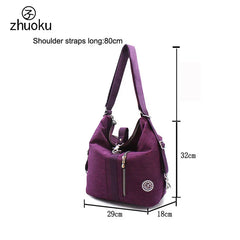 Women Nylon Shoulder Bag Casual Tote Messenger Bags