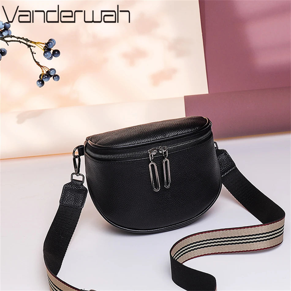High Quality Cowhide Women Tote Bag Leather Handbag Shoulder Messenger Sac