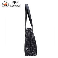 Vintage Women Tote Bag Shoulder Handbag Multi-Functional High PU Leather
