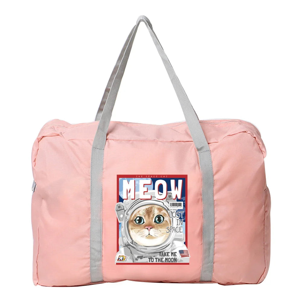 Women Travel Tote Bag Astronaut Print Organizer Handbags