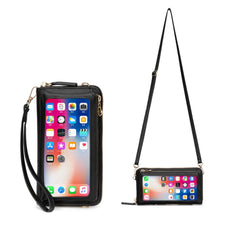 Women Touch Screen Wristlet Handbag, RFID Protection Small Wallet Purse