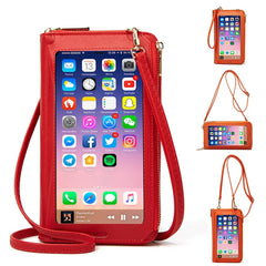 Women Touch Screen Wristlet Handbag RFID Protection Small Wallet Purse