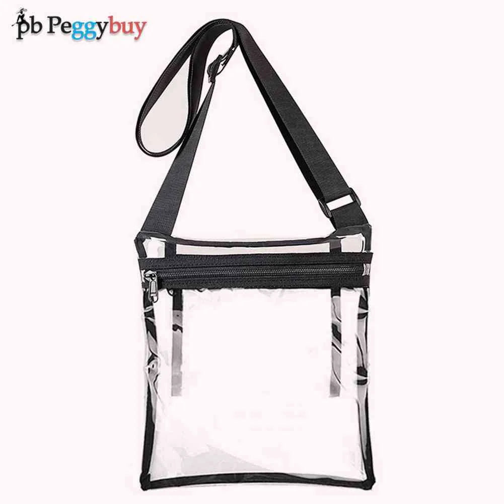 Women Translucent Crossbody Bag Clear PVC Jelly Small Shoulder Messenger Bag