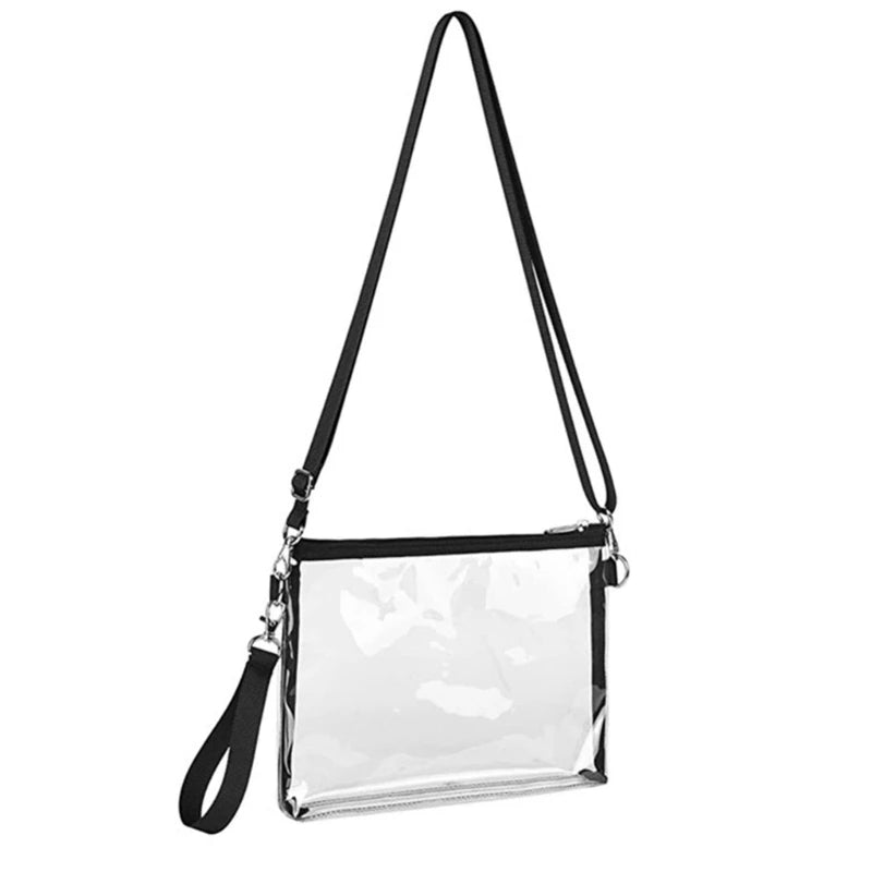 Women Clear Crossbody Shoulder Bags Stadium Approved Bags Zipper Closure